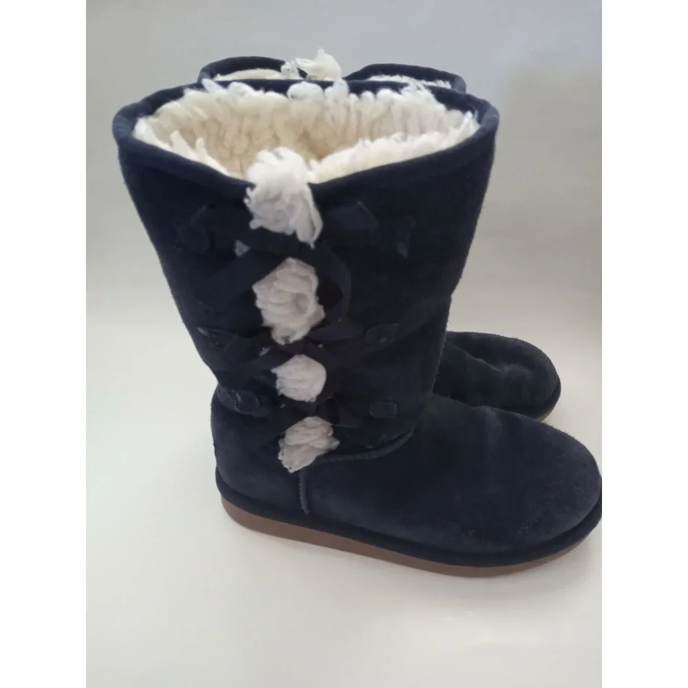 KOOLABURRA by UGG Suede Women's Blue Boots Size 4 ( 941)